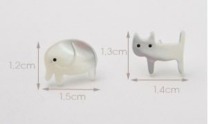 874 Korean Fashion cutie sea shell elephant Earrings  